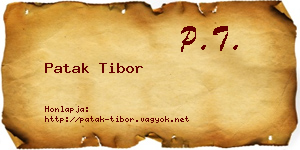 Patak Tibor névjegykártya