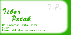 tibor patak business card